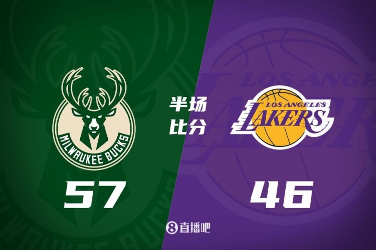 讓一套首發(fā)！布朗尼8分全隊最高 字母13+3 湖人半場落后雄鹿11分