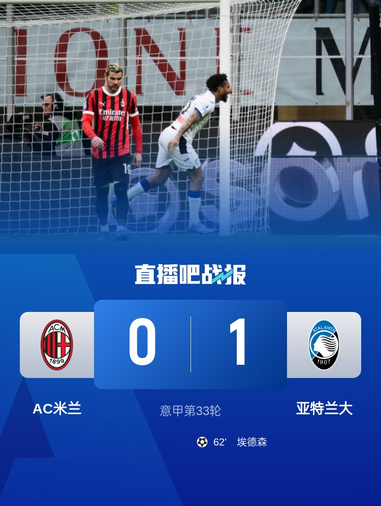 米蘭雙雄本輪均0-1輸球，周中意杯半決賽次回合再對決